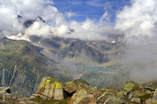 Mountain landscape in the Gran Paradiso National Park in the Alps, Italy