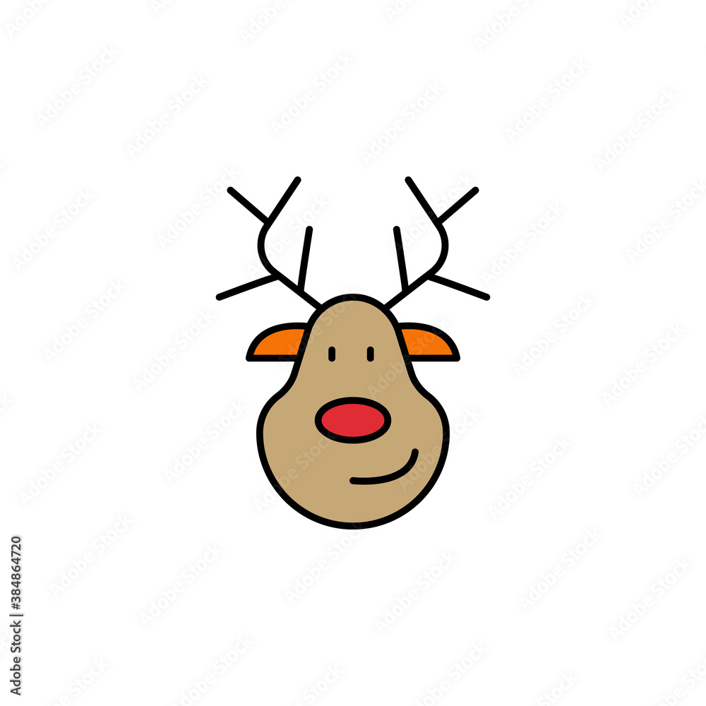 deer, Christmas line icon. Elements of New Year, Christmas illustration. Premium quality graphic design icon. Can be used for web, logo, mobile app, UI, UX deer, Christmas line icon. Elements of New Year, Christmas illustration. Premium quality graphic design icon. Can be used for web, logo, mobile app, UI, UX
