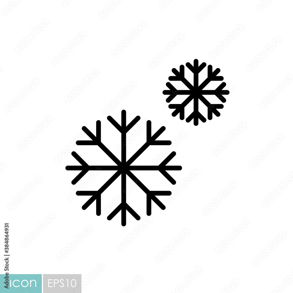 Snowflakes vector icon. Winter sign Snowflakes vector icon. Winter sign