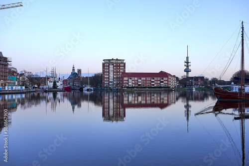 Ausschnitt Freizeithafen in Emden Ostfriesland