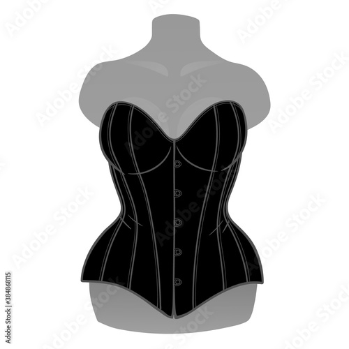 beautiful female corset on a mannequin
