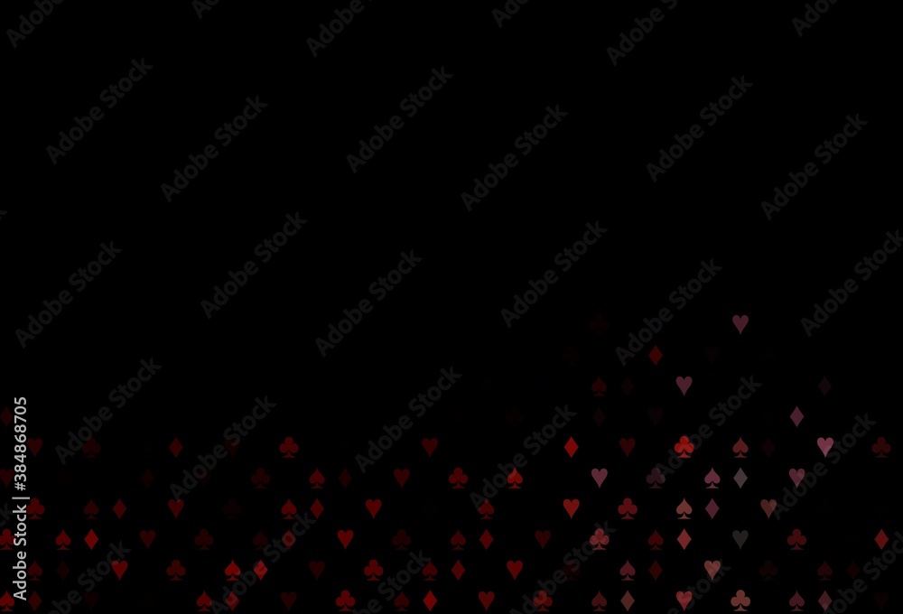 Dark Red vector layout with elements of cards.