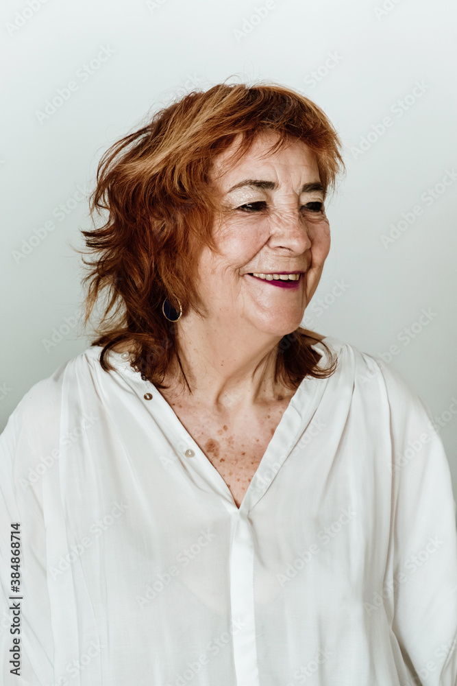 Portrait of a woman of eighty years old Portrait of a woman of eighty years old
