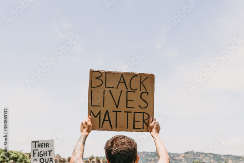 Peaceful Protest signs for black lives matter photo