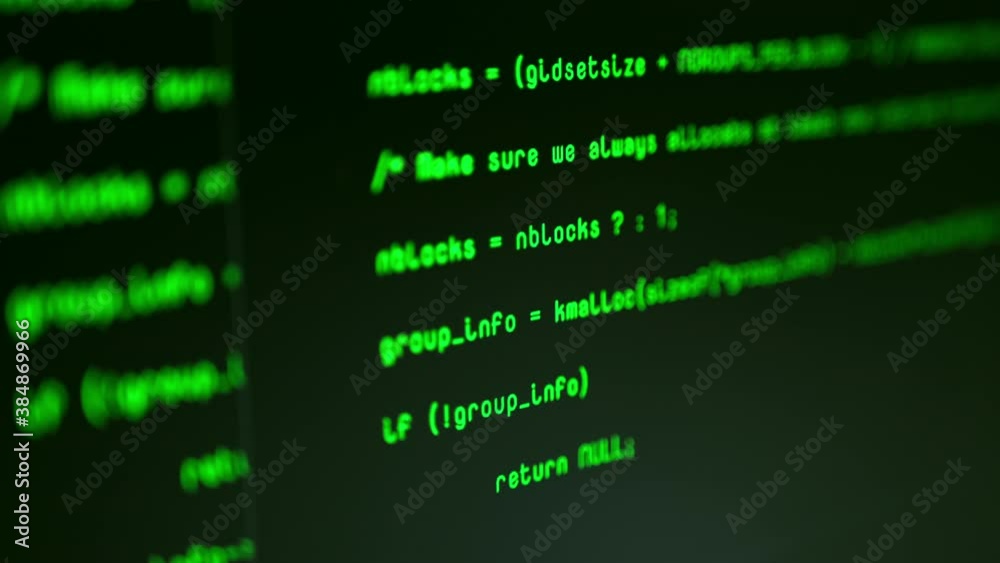 Close Up Shot Of Hacker Computer Code On Screen Tilt Down As Code Close Up Shot Of Hacker Computer Code On Screen Tilt Down As Code