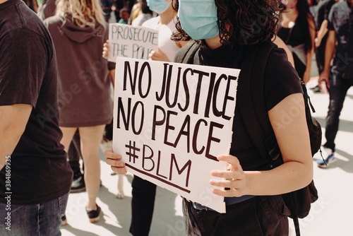 Protest signs for Justice photo