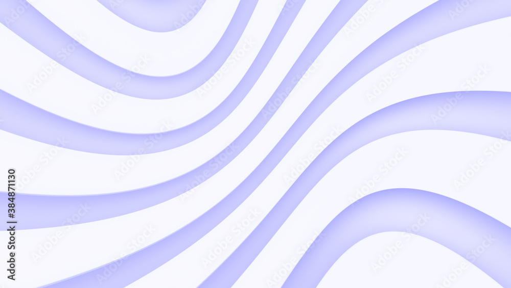 Obraz premium White abstract background. Smooth white lines with shadow. 3d rendering image.