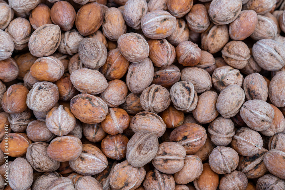 Fresh walnut in the local market Fresh walnut in the local market