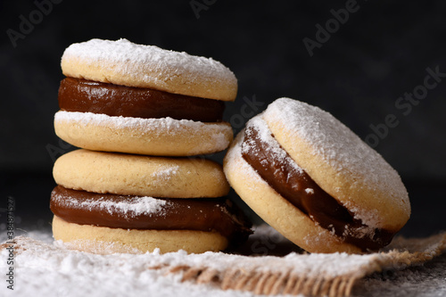 Argentine Cookies filled with Dulce de Leche caramel