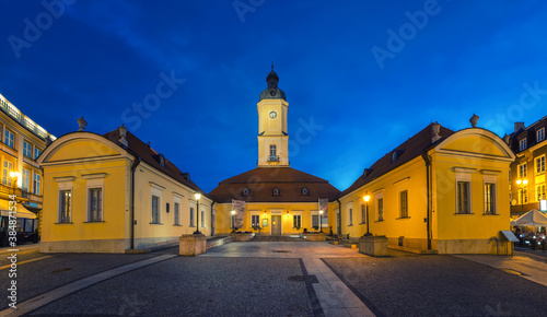 Bialystok, Poland. HDR image of historic Town Hall at dusk