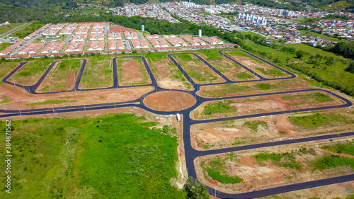 Vista aérea de empreendimento imobiliário em Palhoça Santa Catarina Brasil