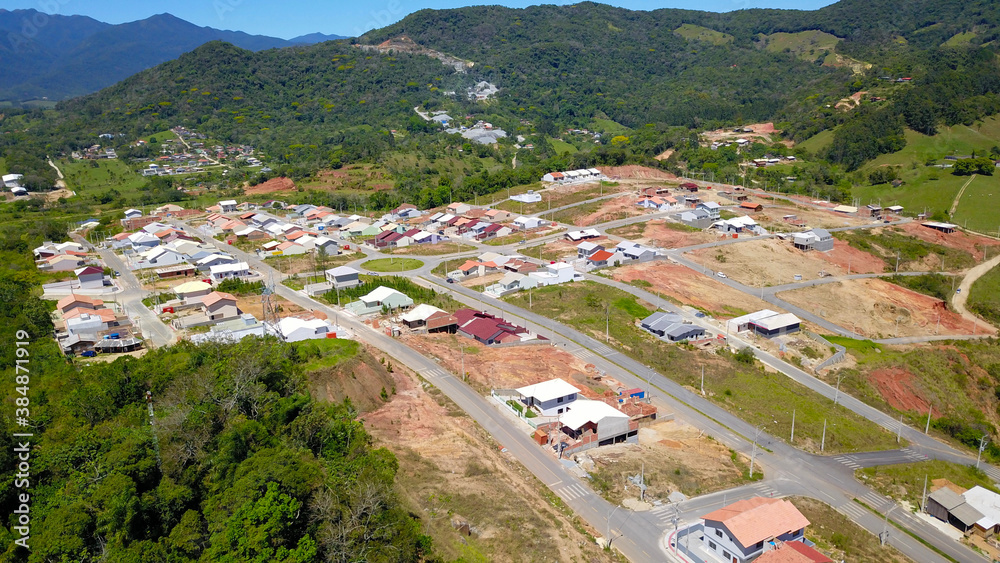 Vista aérea de empreendimento imobiliário em Palhoça Santa Catarina Brasil
