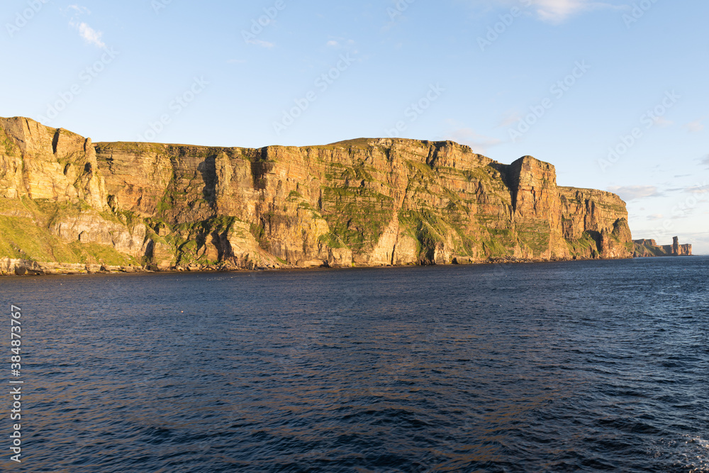 Hoy cliffs and sea