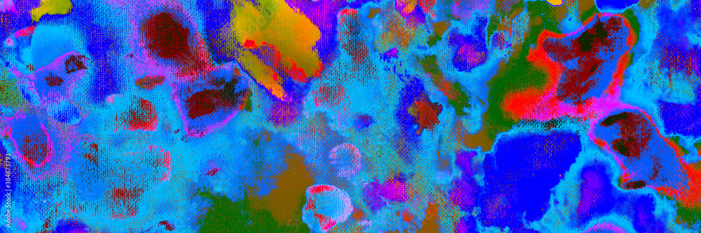 Fototapeta premium Colourful Ink Texture. Yellow Contemporary