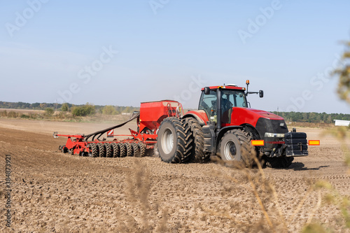 Tractor on a farmer field