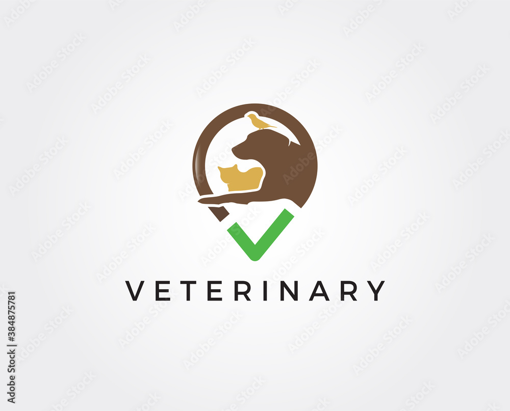 minimal veterinary logo template - vector illustration minimal veterinary logo template - vector illustration