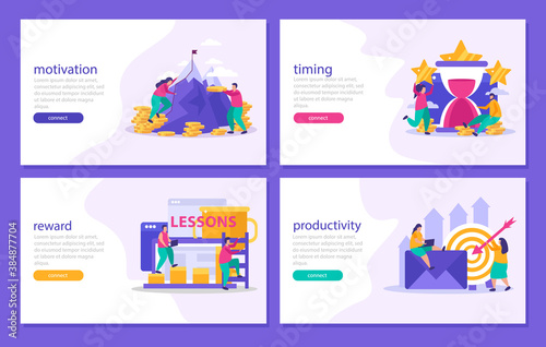 Business Gamification 2x2 Design Concept   © Macrovector