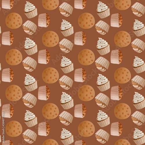 cupcakes pattern seamless