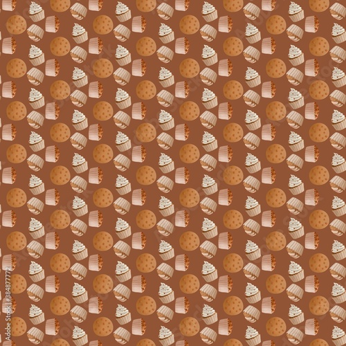 cupcakes pattern seamless