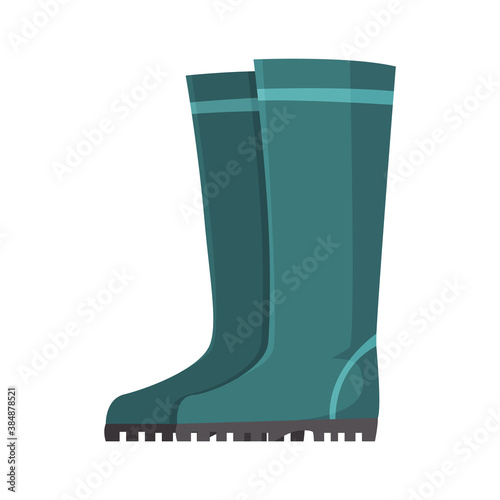 Fishing. Fishing equipment. Outdoor vacation. Isolated fishery hobby. Waterproof rubber boot. Fun activity icons set