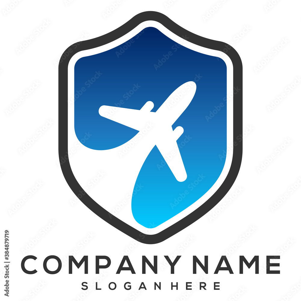 guard airplane vector logo template guard airplane vector logo template