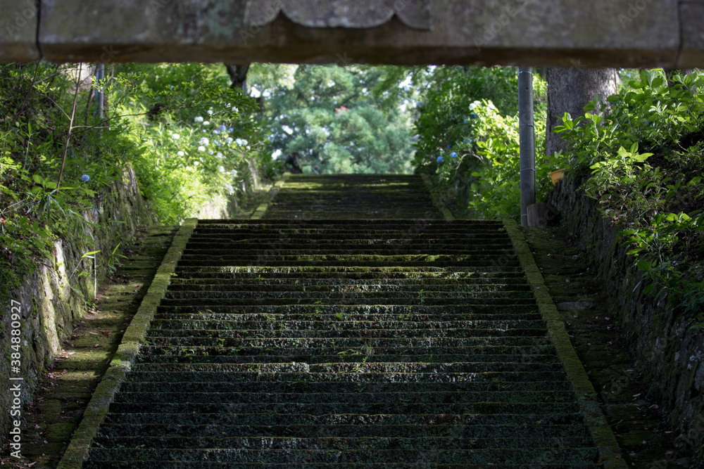 神社へ登る階段