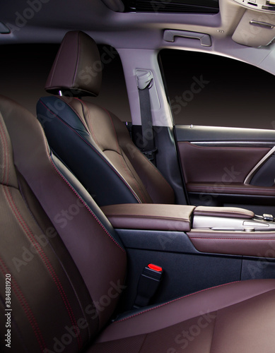 Part of  leather car seat details © gargantiopa