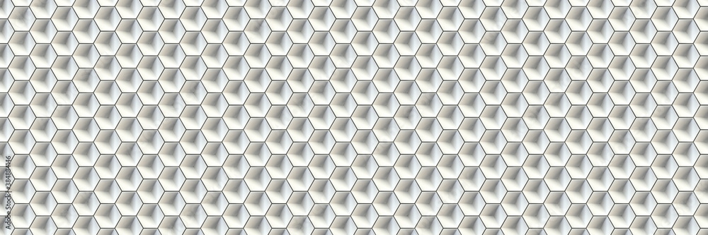 Fototapeta premium Abstract wall tiles texture background Hexagonal shape 3D