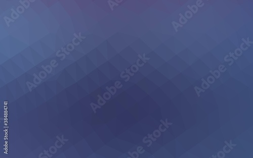 Dark BLUE vector blurry triangle pattern.