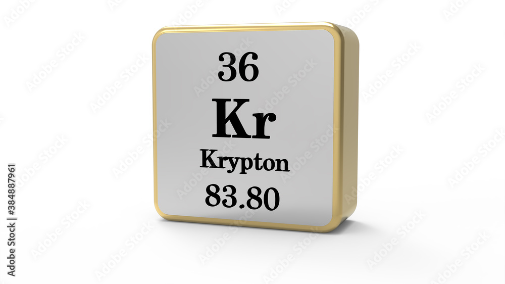 3d Kryoton Element Sign. Stock image 3d Kryoton Element Sign. Stock image