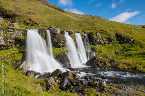 Gluggafoss waterfall in Fljotshlid in south Iceland