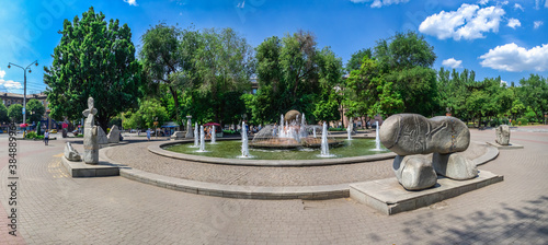Принти на полотні Fountain of life in Zaporozhye, Ukraine