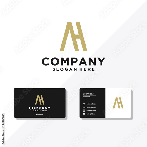 AH template logo & business card design