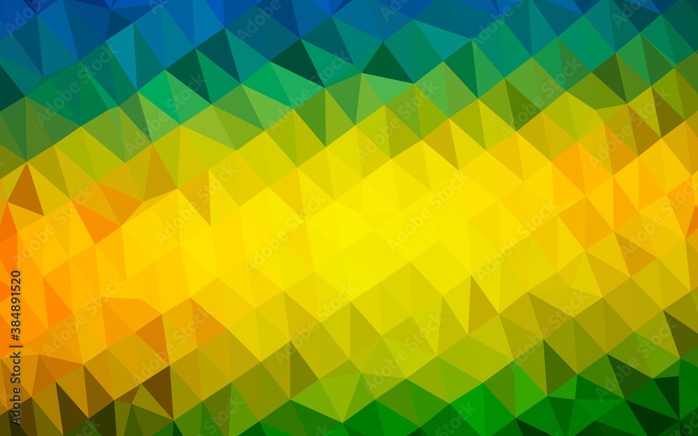 Obraz premium Dark Blue, Yellow vector low poly layout.