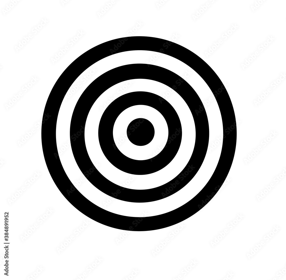 black and white target
