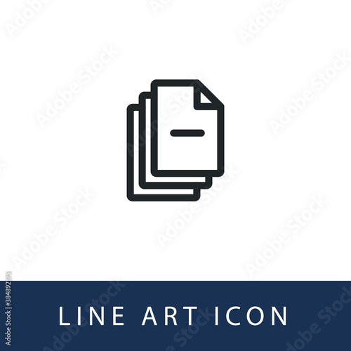 Remove Files Illustration Single Icon Design Vector EPS 10