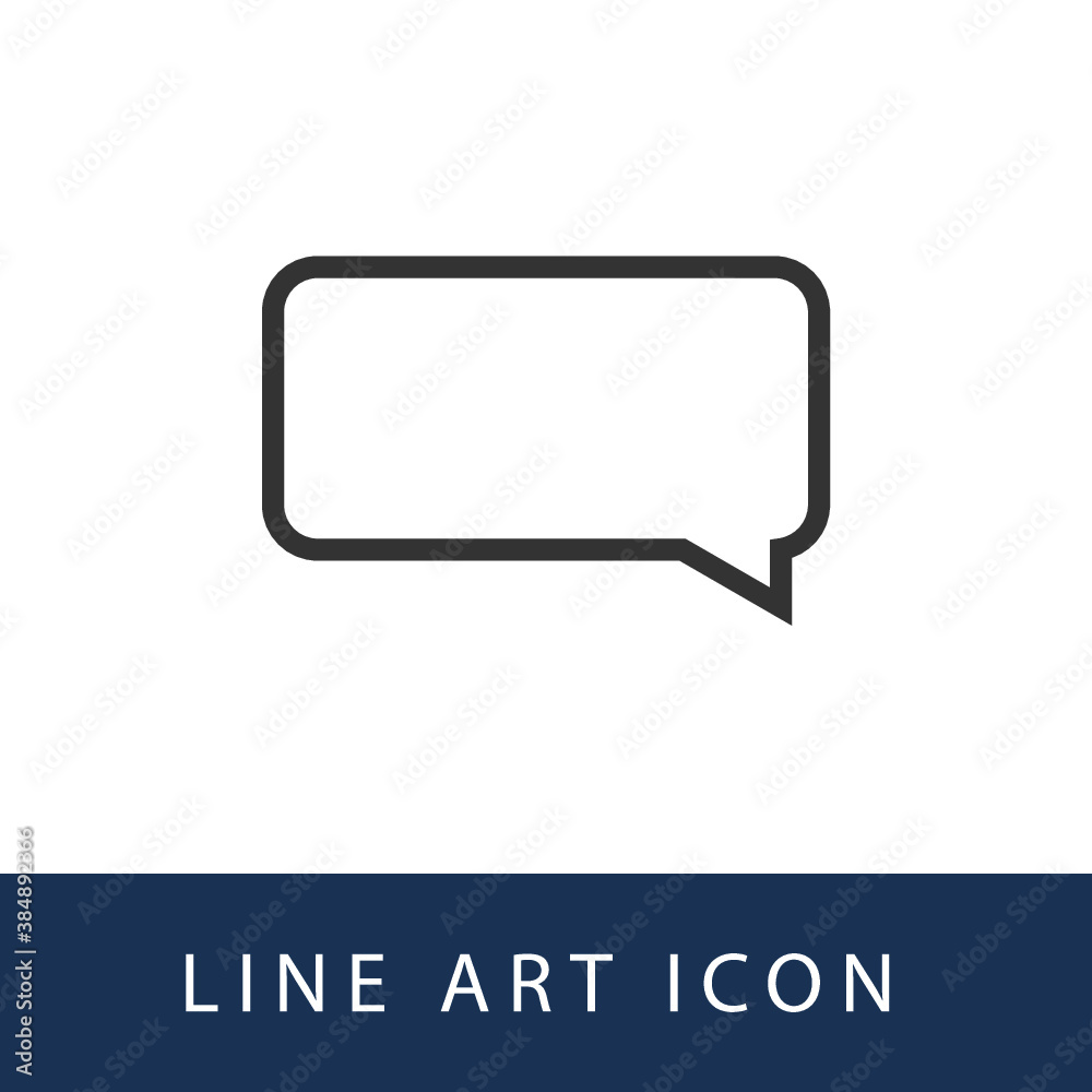Fototapeta premium Message Or Bubble Chat Illustration Single Icon Design Vector EPS 10