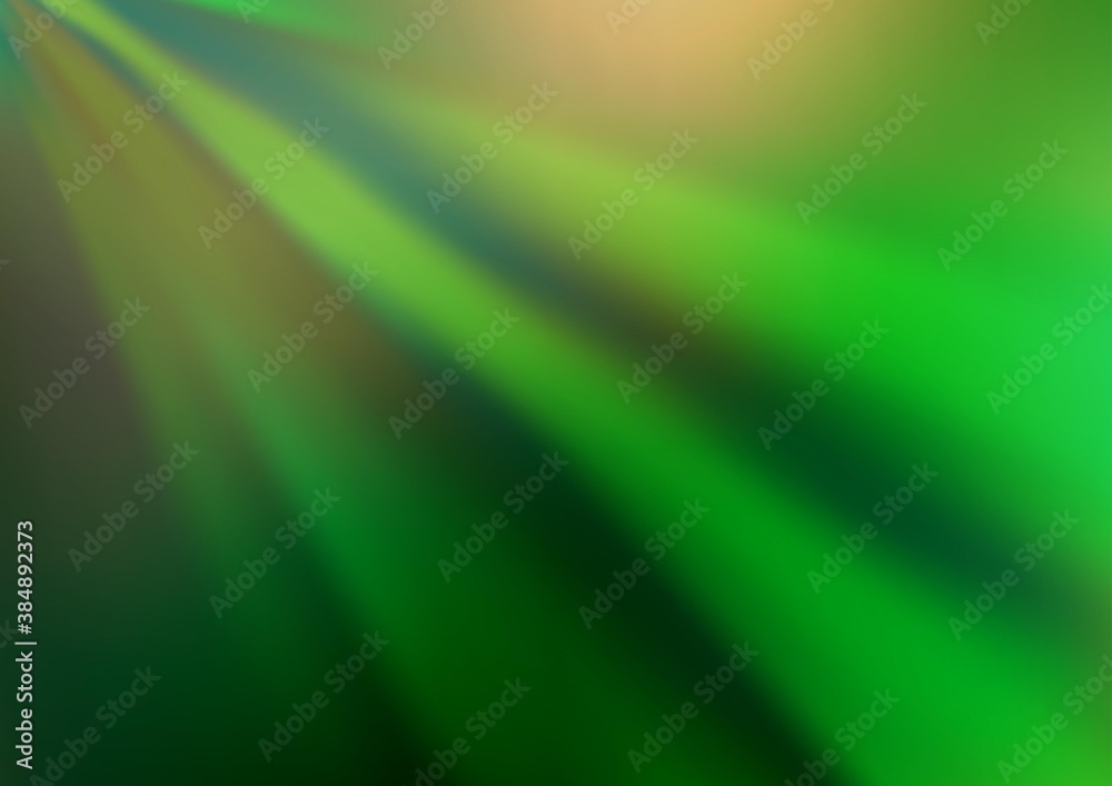 Light Green vector blurred shine abstract background.