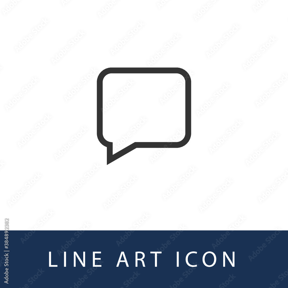 Naklejka premium Message Or Bubble Chat Illustration Single Icon Design Vector EPS 10