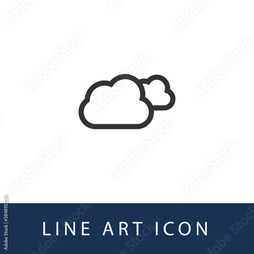 Cloudy Weather Illustration Single Icon Design Vector EPS 10