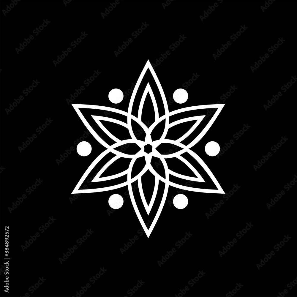 mandala - vector logo/icon illustration logo simple 