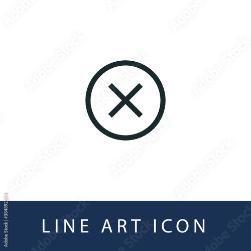Close, Stop, No Illustration Single Icon Design Vector EPS 10
