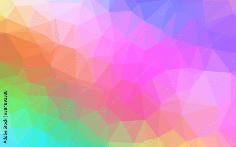 Obraz premium Light Multicolor, Rainbow vector blurry triangle pattern.