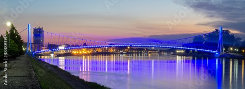 bridge over the river at night