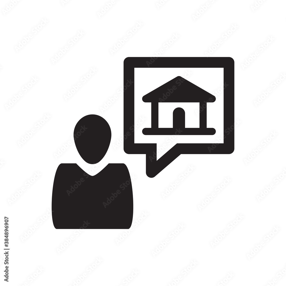 real estate agent icon - property broker icon real estate agent icon - property broker icon