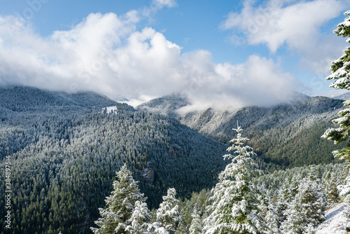 Принти на полотні Storm Castle Peak trail in Custer Gallatin National Forest, Montana