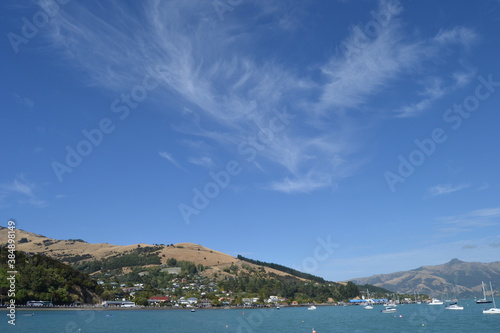 View of the sea and mountains