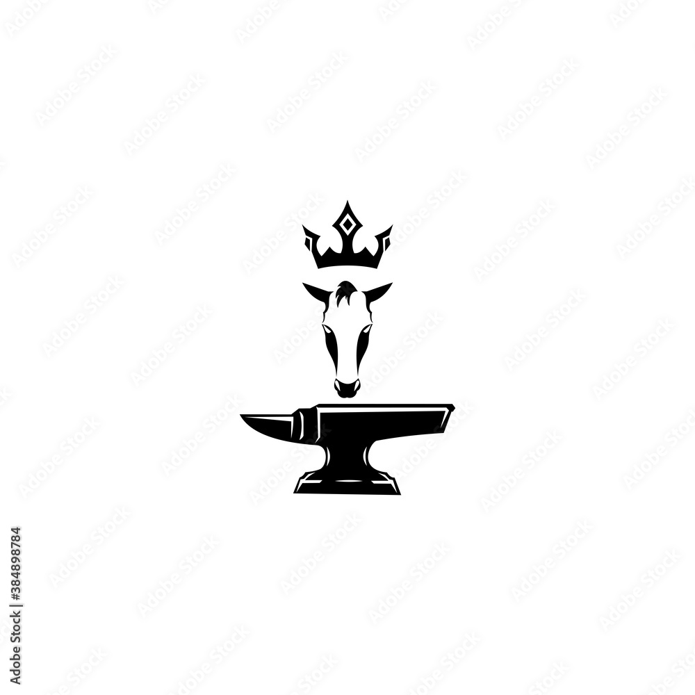 Blacksmith vector emblem or badge. logo isolated on white, vector illustration. Blacksmith vector emblem or badge. logo isolated on white, vector illustration.