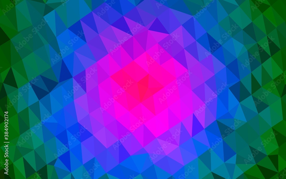 Obraz premium Dark Multicolor, Rainbow vector low poly cover.