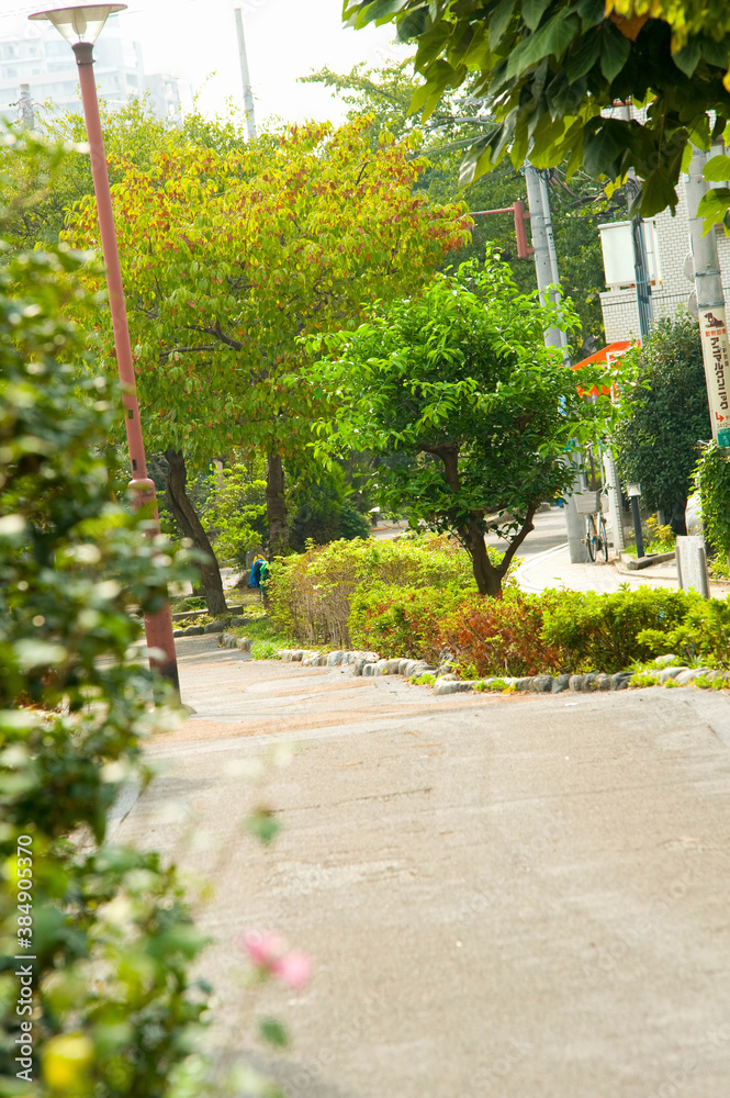 Naklejka premium 三軒茶屋の遊歩道